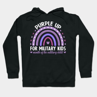 Purple Up For Military Kids Month Of The Military Child Hoodie